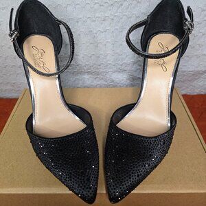 Badgley Mischka Jailene Ankle Strap Stiletto Black Size 9